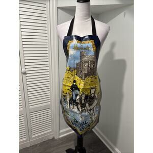 Rare Vintage Harrods London Royal Windsor PVC Apron Waterproof Souvenir